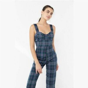 Urban Outfitters ‘Rachel’ Plaid Jumpsuit